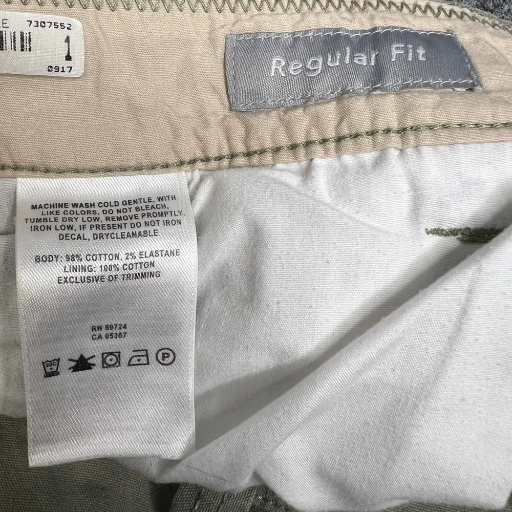 Columbia Mens Regular Fit Utility Pants Sage Green 40x30 Cotton Stretch Hiking